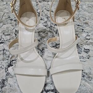 Michael Kors Koda Strappy Heels Ivory Size 7.5